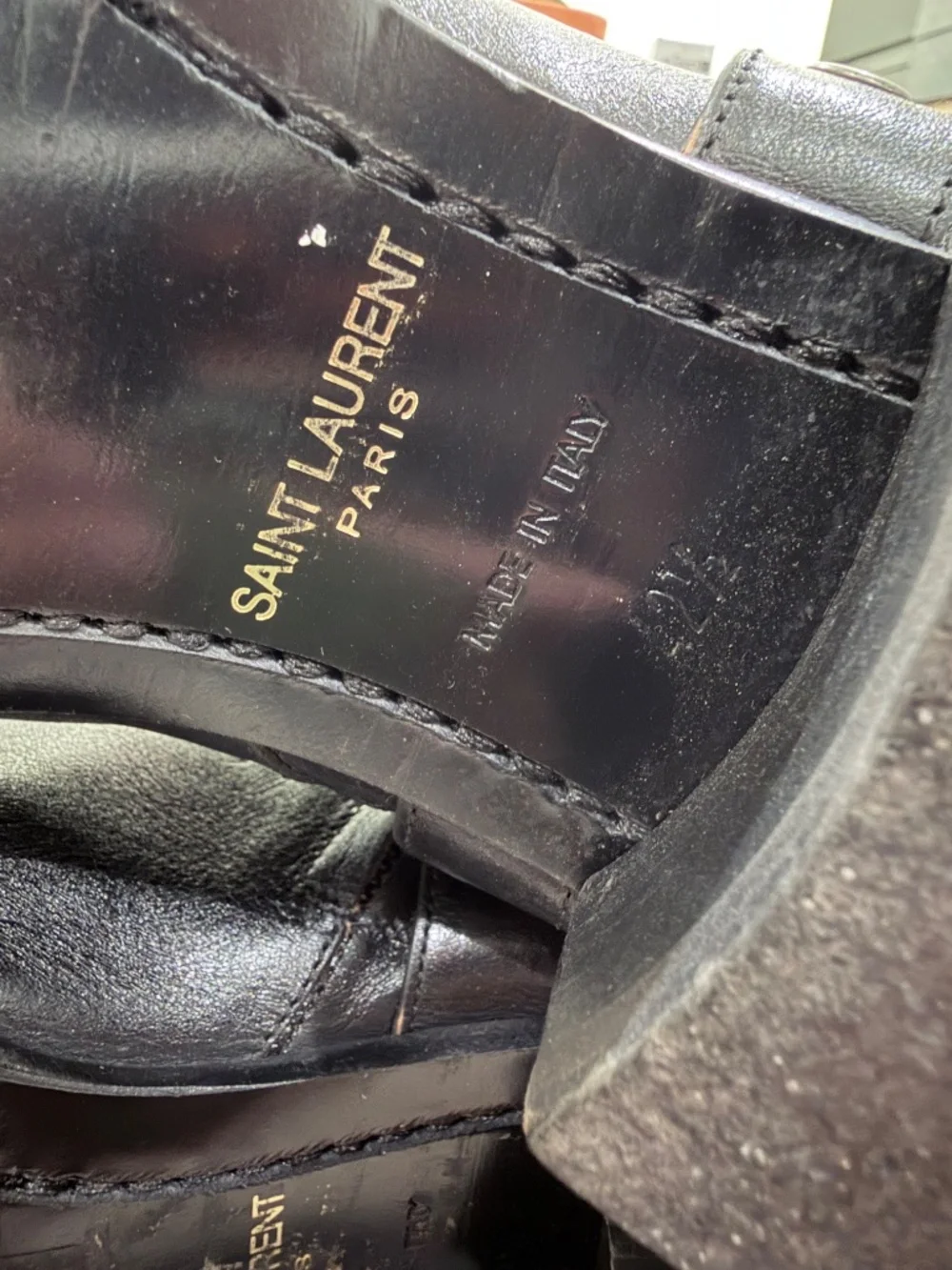 Saint Laurent Paris Wyatt 40 Age Harness Black Leather Boots